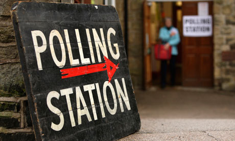 A polling station in the 2010 general election